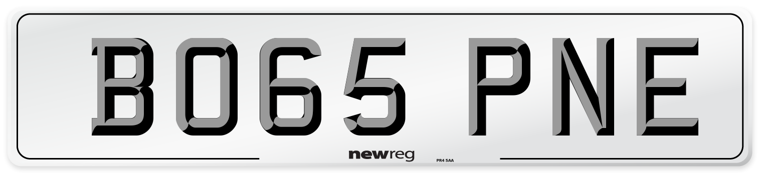 BO65 PNE Number Plate from New Reg